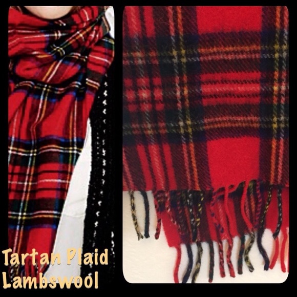 Highlands Home Industries Other - SCOTTISH Red Tartan Plaid 100% Lambswool Scarf